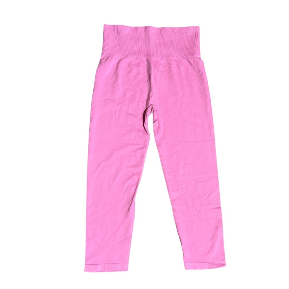 Active USA Bubblegum Pink Seamless‎ Leggings Stretchy Fit